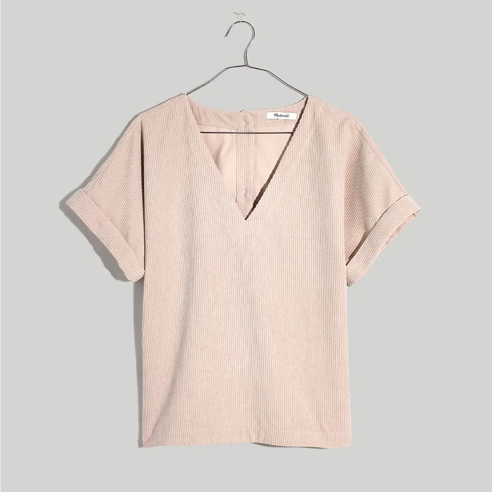 Madewell Corduroy V-Neck Top